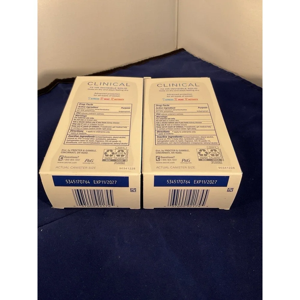Secret Clinical Strength Women's Antiperspirant and Deodorant 1.6oz. Lot of 2